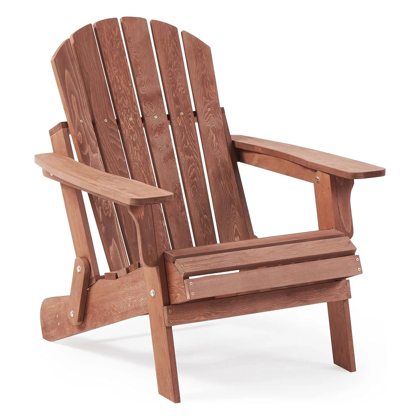 Oversized Outdoor Folding Adirondack Chair wooden brown finish Unique Piece Furniture on Tampa Home & Garden Store