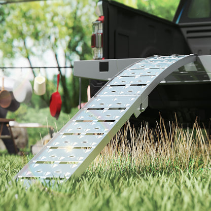 7.5ft heavy-duty aluminum loading ramp set with diamond-plate surface for pickup beds on Tampa Home & Garden Store