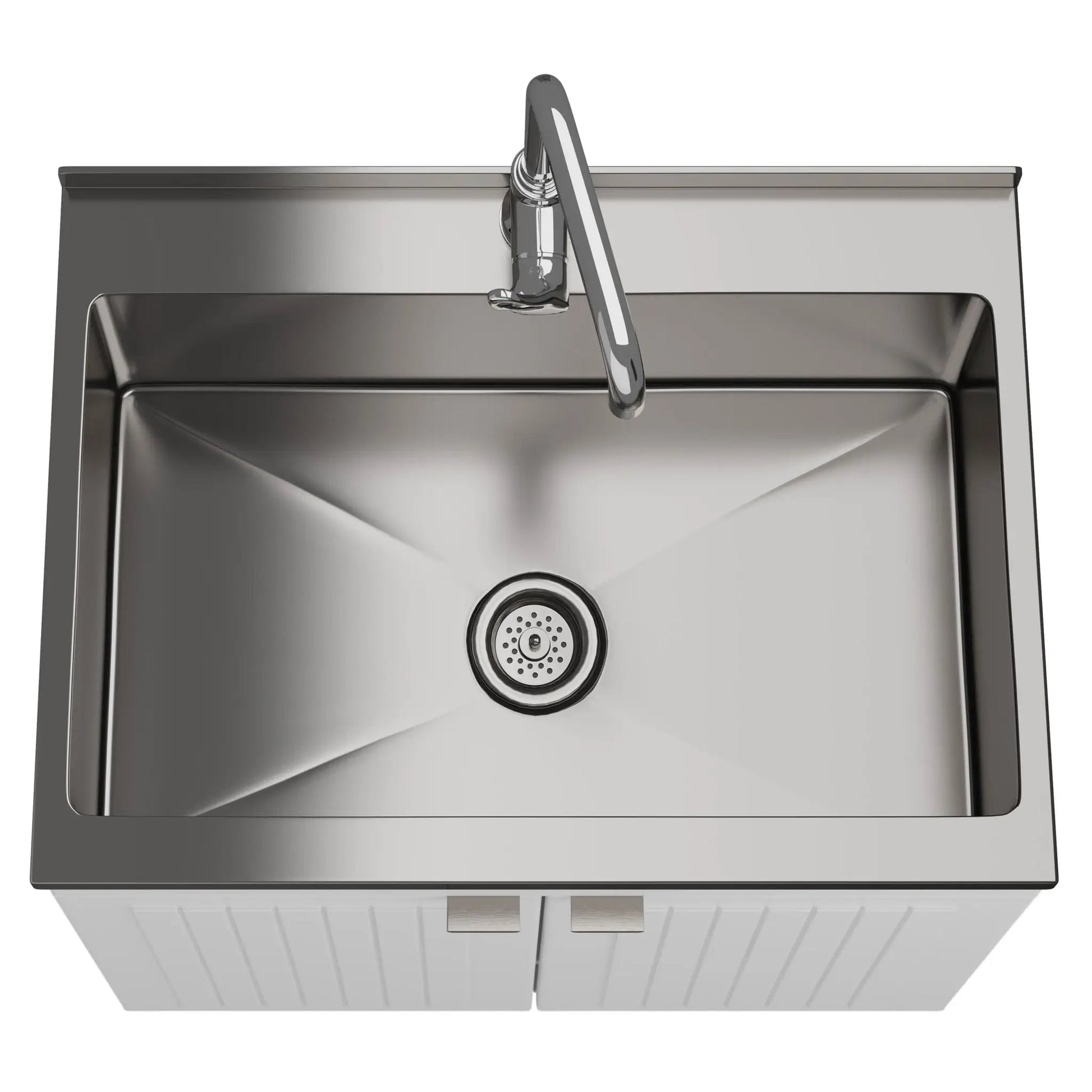 Murphy laundry cabinet vanity with chrome faucet and sink by Unique Piece Furniture on Tampa Home & Garden Store