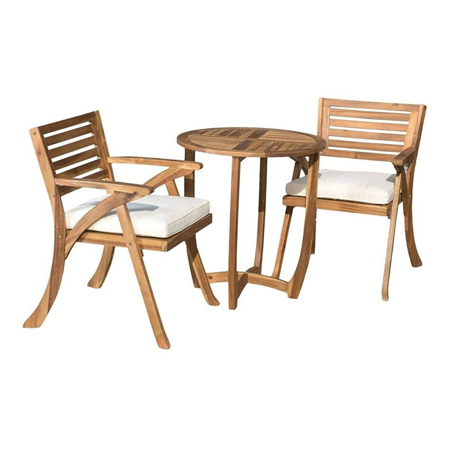 Acacia Wood Outdoor Dining Set with Coffee Table