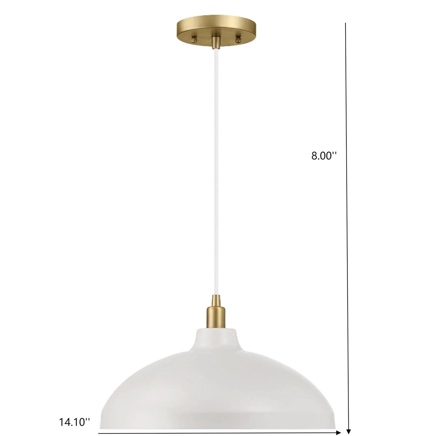 Astral pendant lamp gold canopy with white glass shade by Unique Piece Furniture on Tampa Home & Garden Store