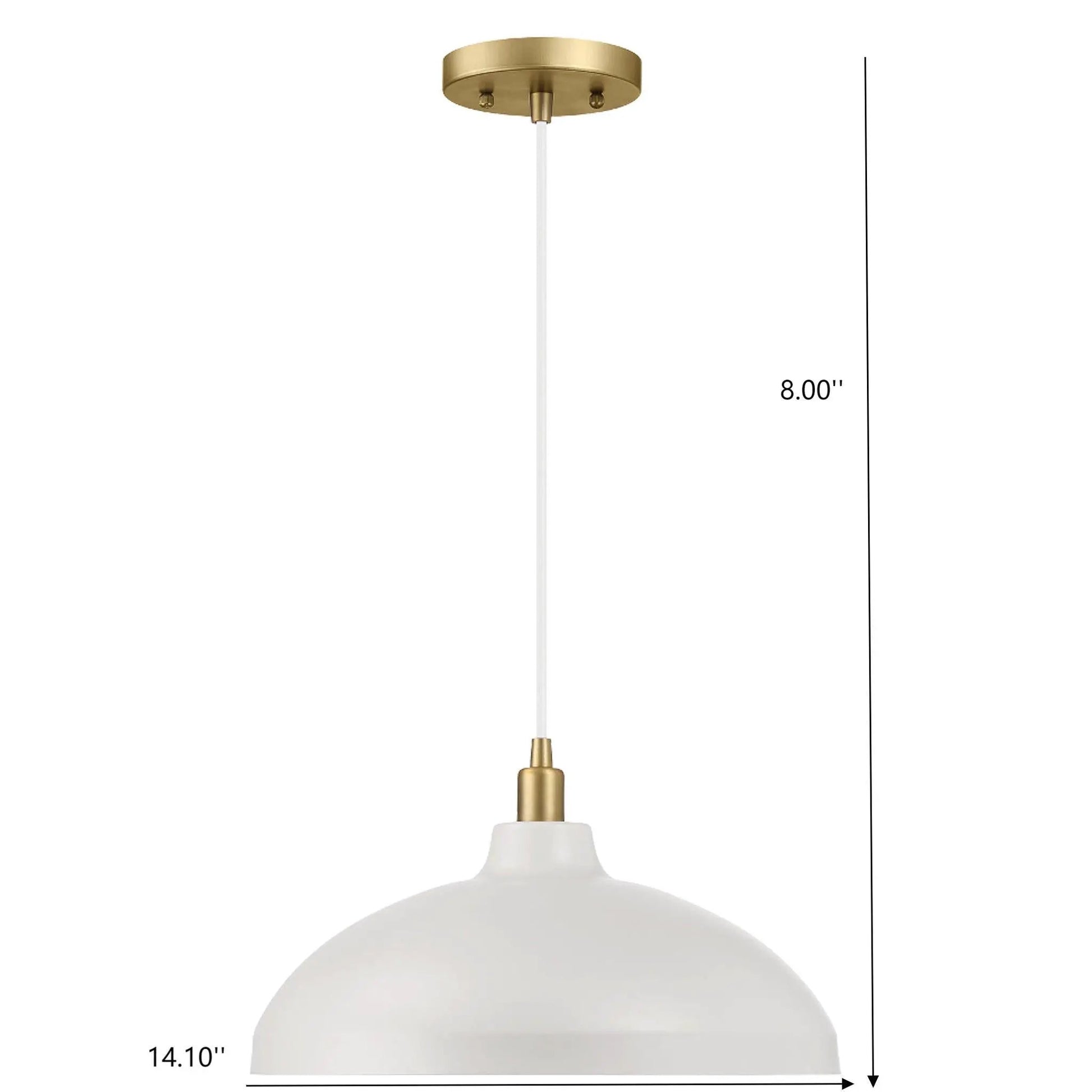 Astral pendant lamp gold canopy with white glass shade by Unique Piece Furniture on Tampa Home & Garden Store