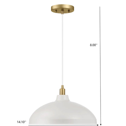 Astral pendant lamp gold canopy with white glass shade by Unique Piece Furniture on Tampa Home & Garden Store