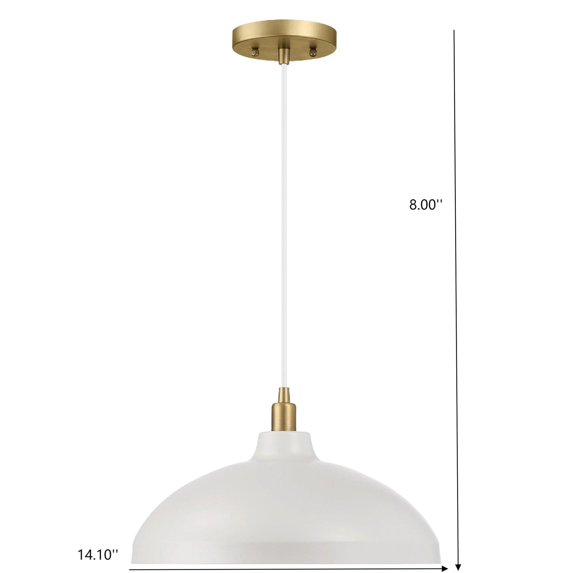 Astral pendant lamp in gold with white glass shade by HouseOfZazla for entrance or kitchen island on Tampa Home & Garden Store