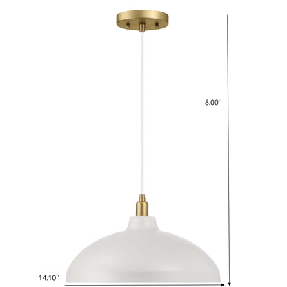Astral pendant lamp in gold with white glass shade by HouseOfZazla for entrance or kitchen island on Tampa Home & Garden Store