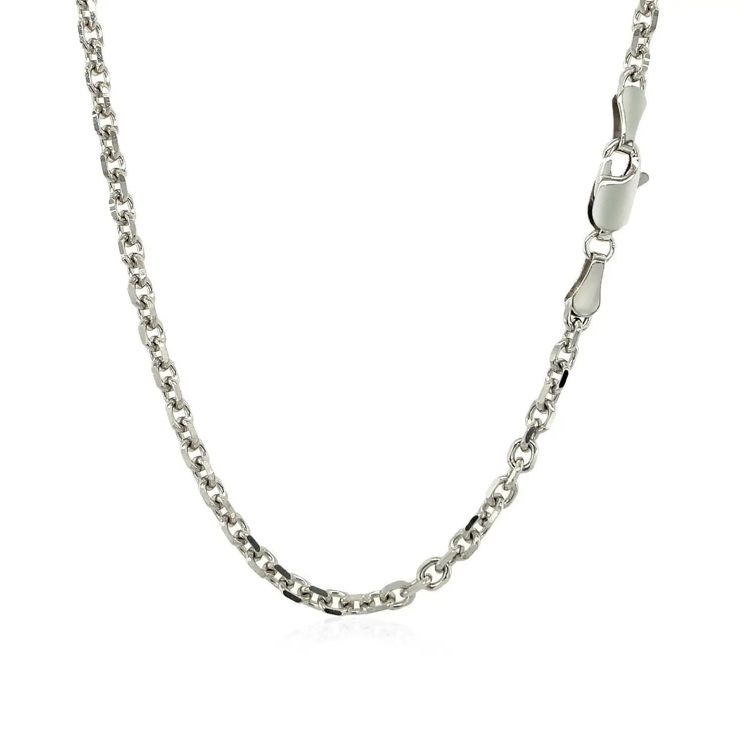 14k white gold diamond-cut cable link necklace 2.90 mm by Bids.com on Tampa Home & Garden Store