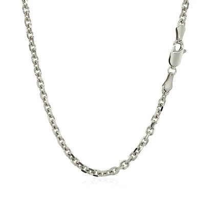 14k white gold diamond-cut cable link necklace 2.90 mm by Bids.com on Tampa Home & Garden Store