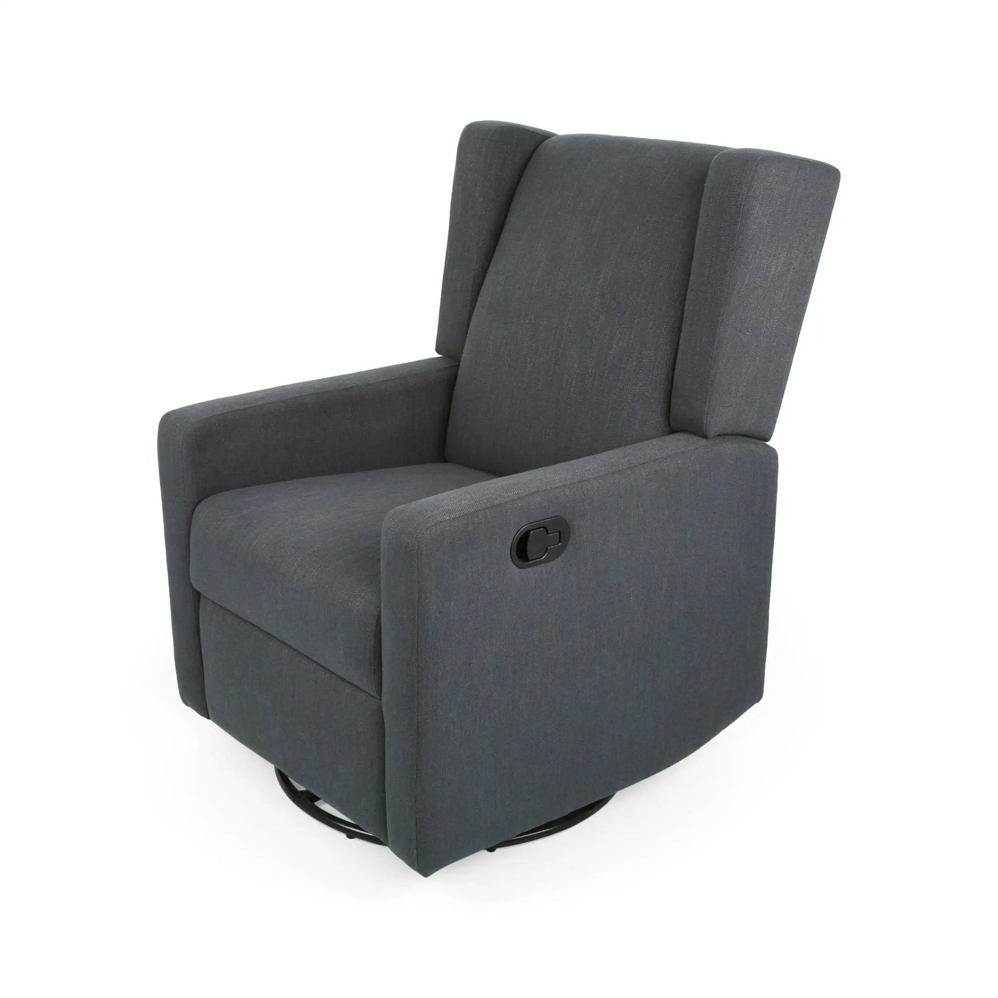 Landau Contemporary Fabric Upholstered Swivel Recliner in gray by Unique Piece Furniture on Tampa Home & Garden Store