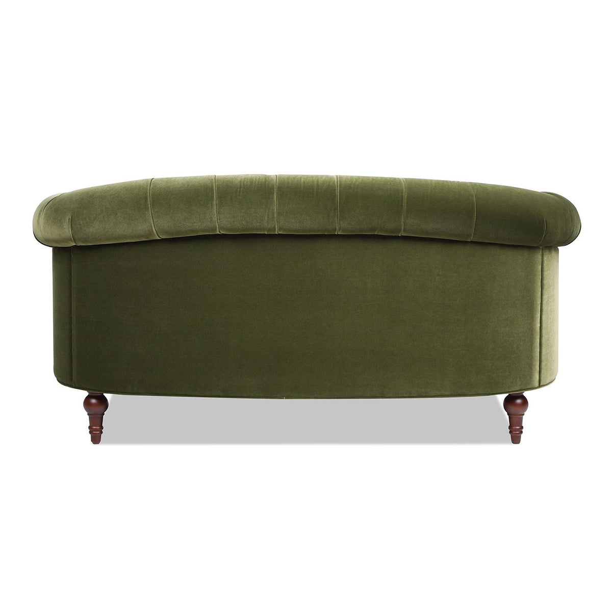 Victorian Chesterfield loveseat in green velvet with curved back by HouseOfZazla on Tampa Home & Garden Store