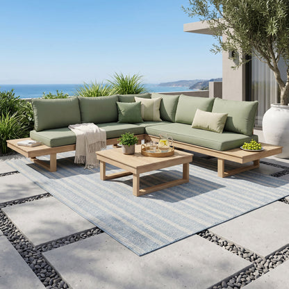 Sebastian Four Piece Outdoor Sofa and Cushions