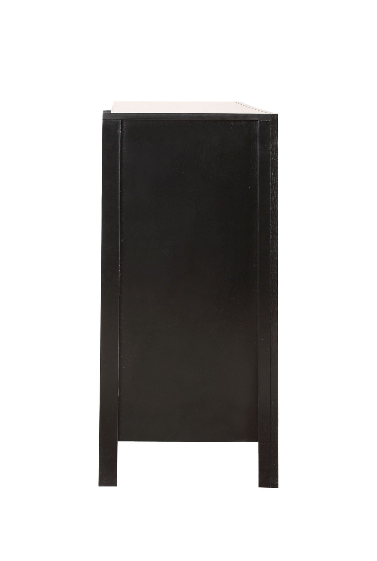 HouseOfZazla elegant transitional dresser with safety drawers in black finish, light top edge on Tampa Home & Garden Store