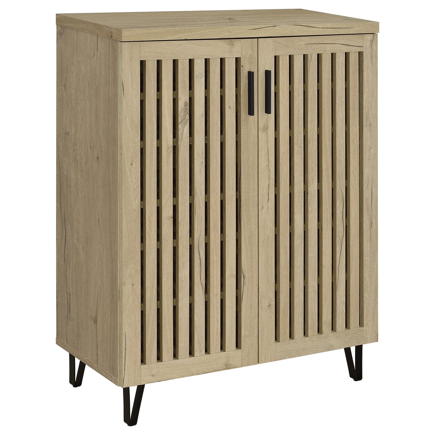 Clackamas 2-Door Storage Cabinet with Adjustable Shelves in natural oak by HouseOfZazla on Tampa Home & Garden Store