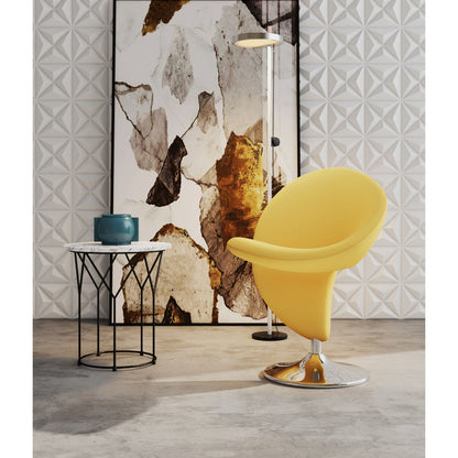 Swivel Lounge Chair with Wool Blend Upholstery in yellow by HouseOfZazla, swing chair style on Tampa Home & Garden Store