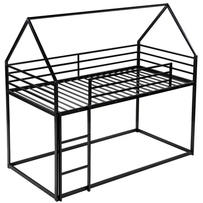 House Bunk Bed With Built In Ladder and Slide