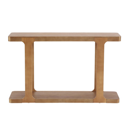 Walnut console table with bottom shelf, 50W x 15D x 30.25H, natural wood finish, HouseOfZazla on Tampa Home & Garden Store