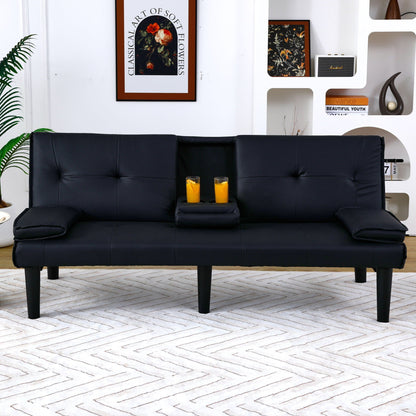 Compact Foldable Sofa Bed and Cup Holder