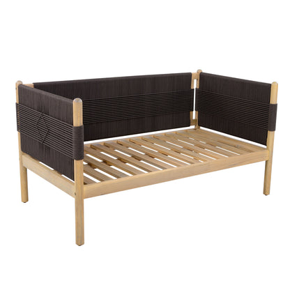 Acacia Loveseat With Diamond Rope And Cushions