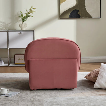 Pumpkin Shaped Swivel Accent Chair Living Room