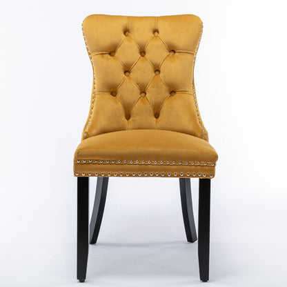 Nikki High End Tufted Dining Chair Set of Two