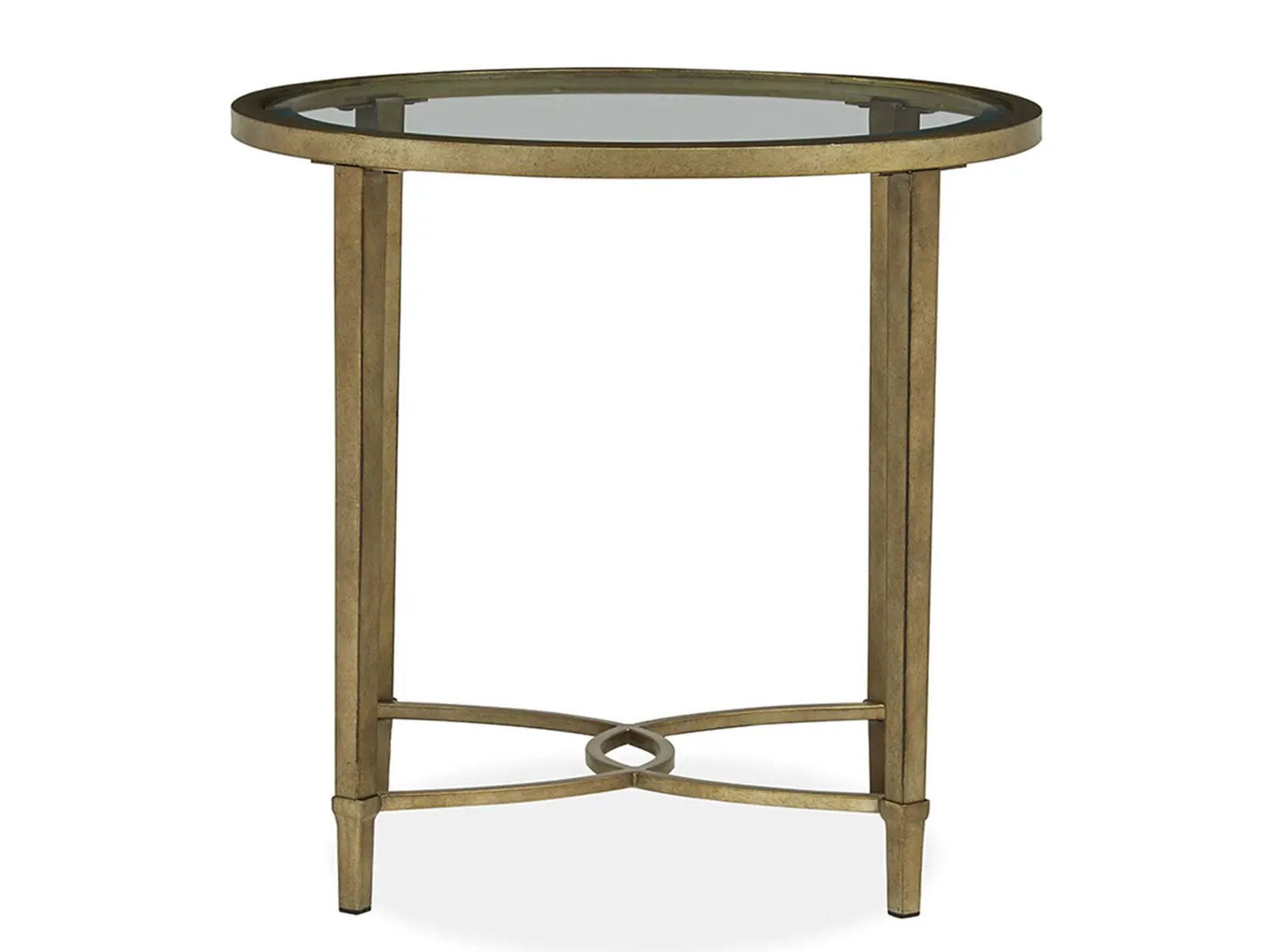 Copia Oval End Table Antiqued Silver Crafted