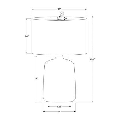 Table lamp Contemporary black shade by Unique Piece Furniture; line-draw schematic on Tampa Home & Garden Store