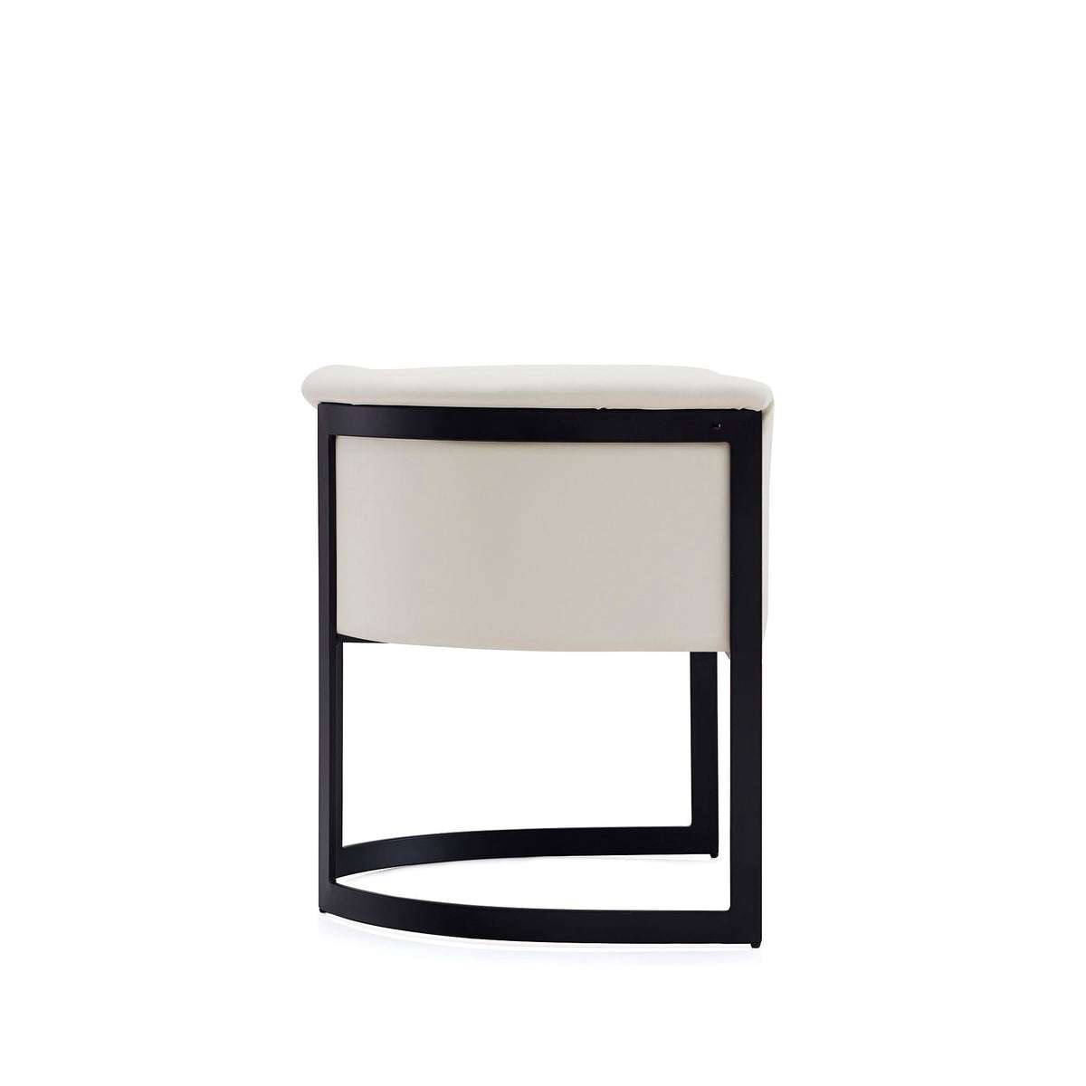 Corso Dining Chair beige upholstered seat with modern black metal frame HouseOfZazla on Tampa Home & Garden Store