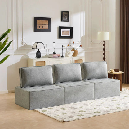 Sofa With Modular Splicing Design gray fabric armless sections Unique Piece Furniture on Tampa Home & Garden Store