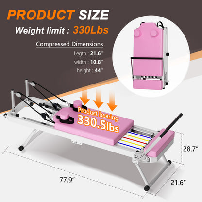 Foldable Pilates Core Bed pink padded bench by HouseOfZazla on Tampa Home & Garden Store