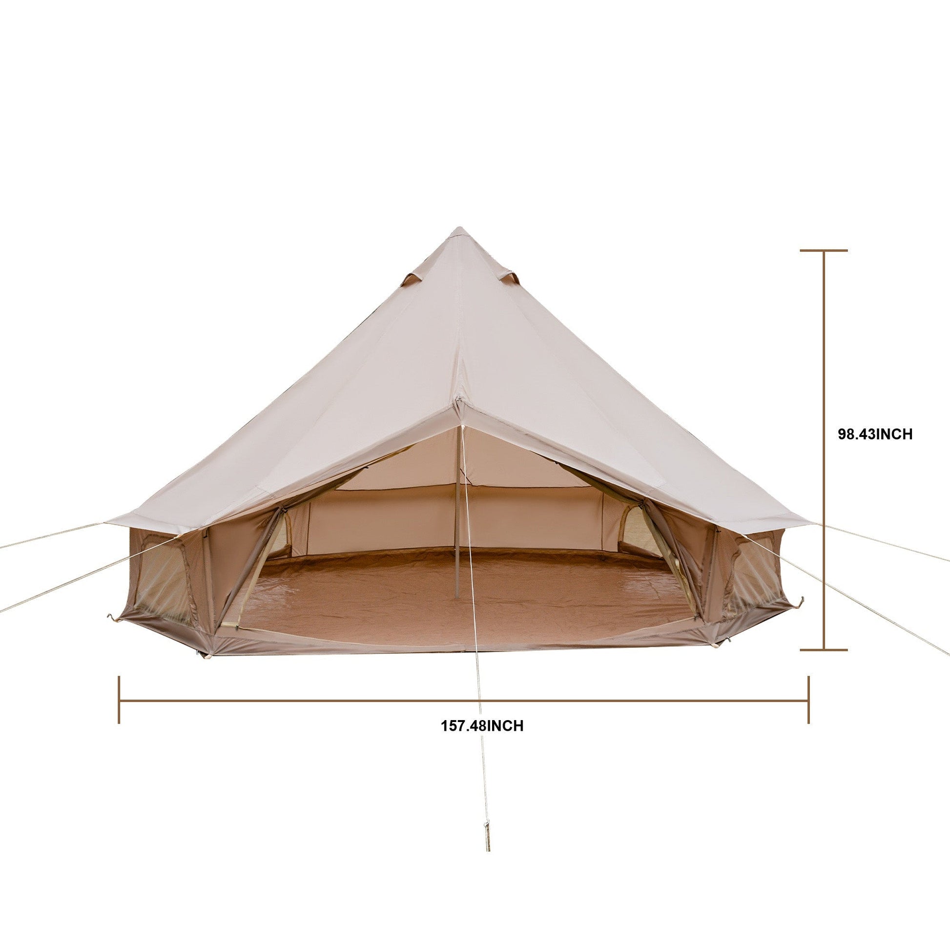 GemGear Oxford Bell Tent 13.1ft beige canvas with stove jack for family camping on Tampa Home & Garden Store