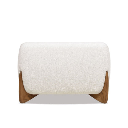 Sherpa Arm Chair with removable cushion, white sherpa upholstery, wood legs HouseOfZazla on Tampa Home & Garden Store