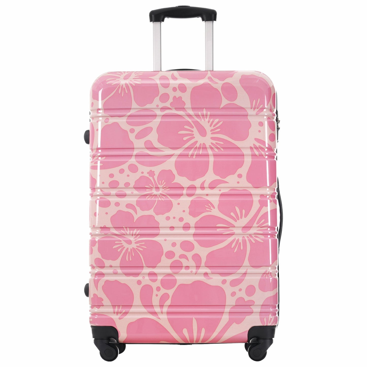 Hardshell Luggage Set 3-Piece pink floral spinner suitcases with TSA lock by HouseOfZazla on Tampa Home & Garden Store