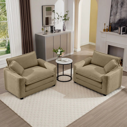 Modern Classic beige fabric armchairs with deep seats and cushions, set of four, Unique Piece on Tampa Home & Garden Store