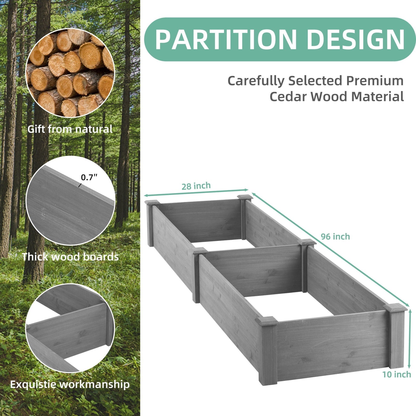 Modern Outdoor Raised Garden Bed and Stand