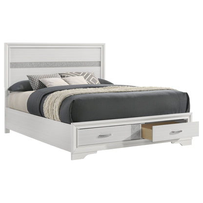 Orchid Storage Panel Bed by HouseOfZazla white platform bed with underbed drawers on Tampa Home & Garden Store