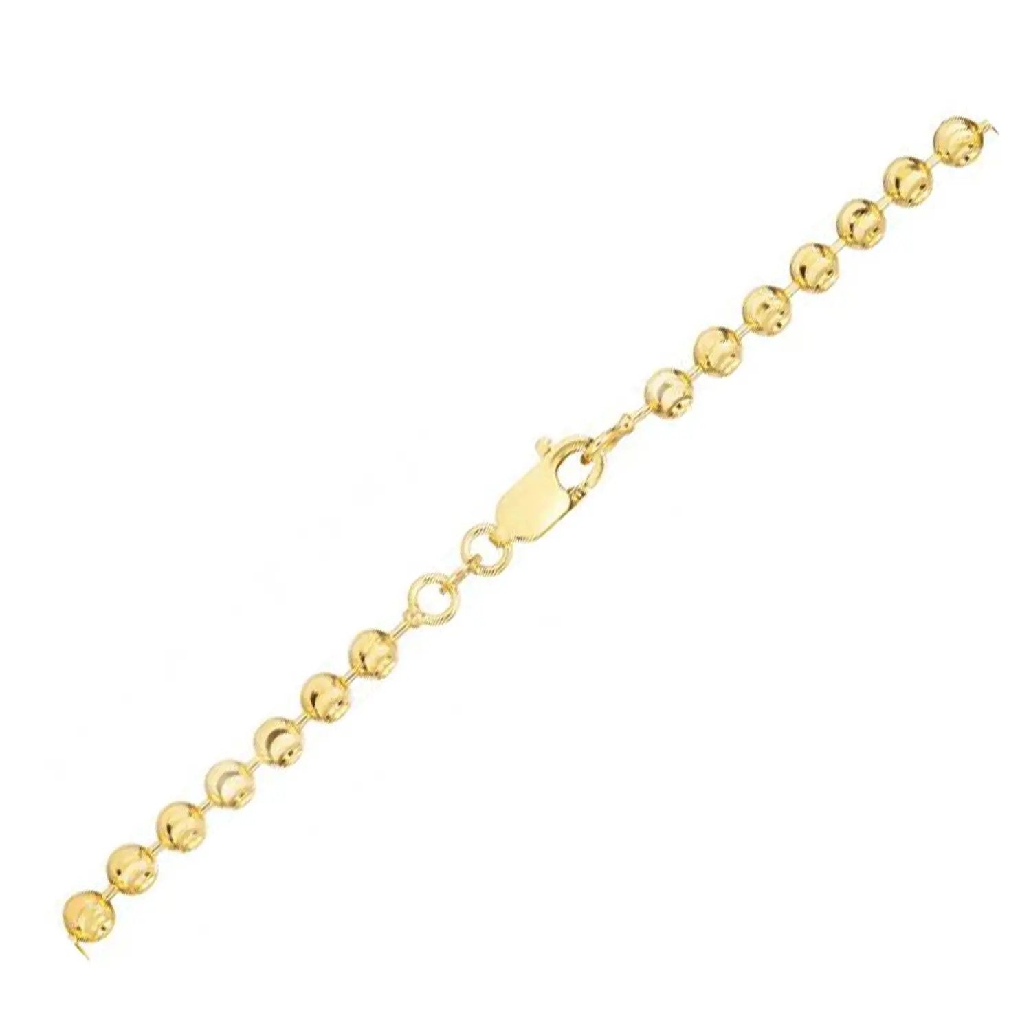 Moon Cut Bead Chain 3.00 mm 14k yellow gold necklace by Bids.com on Tampa Home & Garden Store
