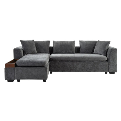 Modern L Shaped Sectional Sofa with Storage