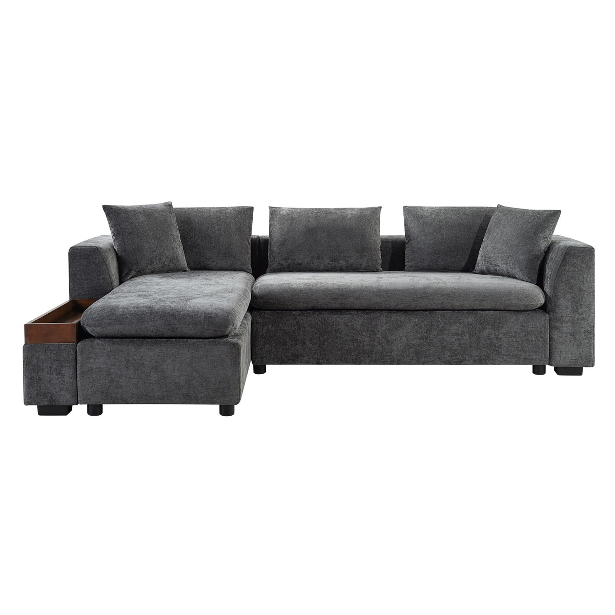 Modern L Shaped Sofa With Storage And Upholstery