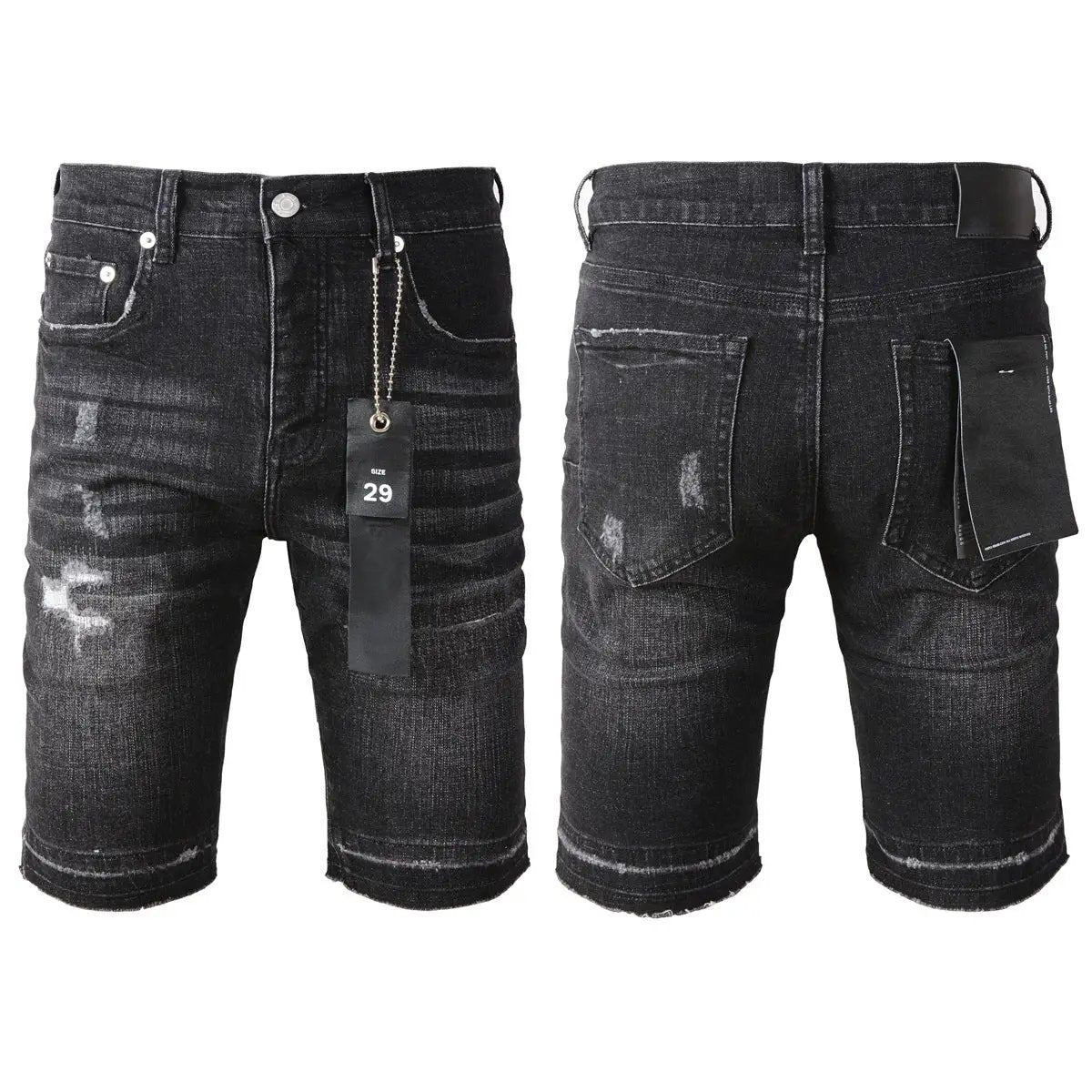 Personal Leisure Washed Jeans by FLIPSTYLEZLLC, dark distressed denim with front/back views on Tampa Home & Garden Store