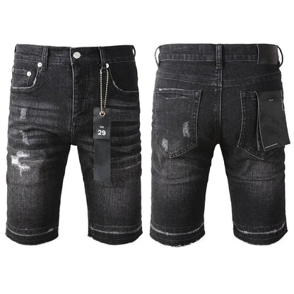 Personal Leisure Washed Jeans by FLIPSTYLEZLLC, dark distressed denim with front/back views on Tampa Home & Garden Store