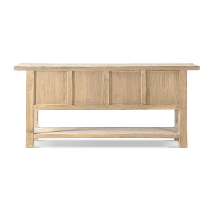 Reclaimed pine sideboard with open lower shelf in natural finish on Tampa Home & Garden Store
