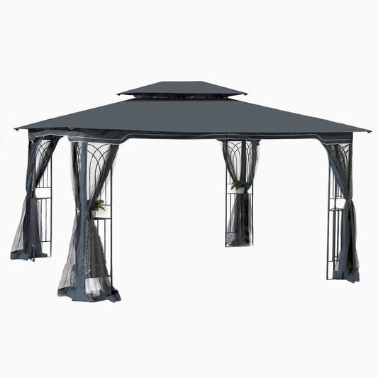Patio gazebo tent with ventilated double roof and mosquito net canopy on Tampa Home & Garden Store