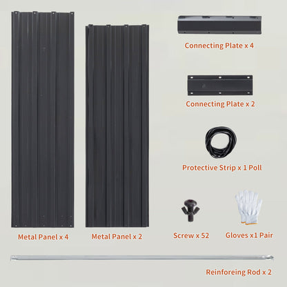6x3x1 ft metal raised garden bed components in HouseOfZazla panels with plates and hardware on Tampa Home & Garden Store