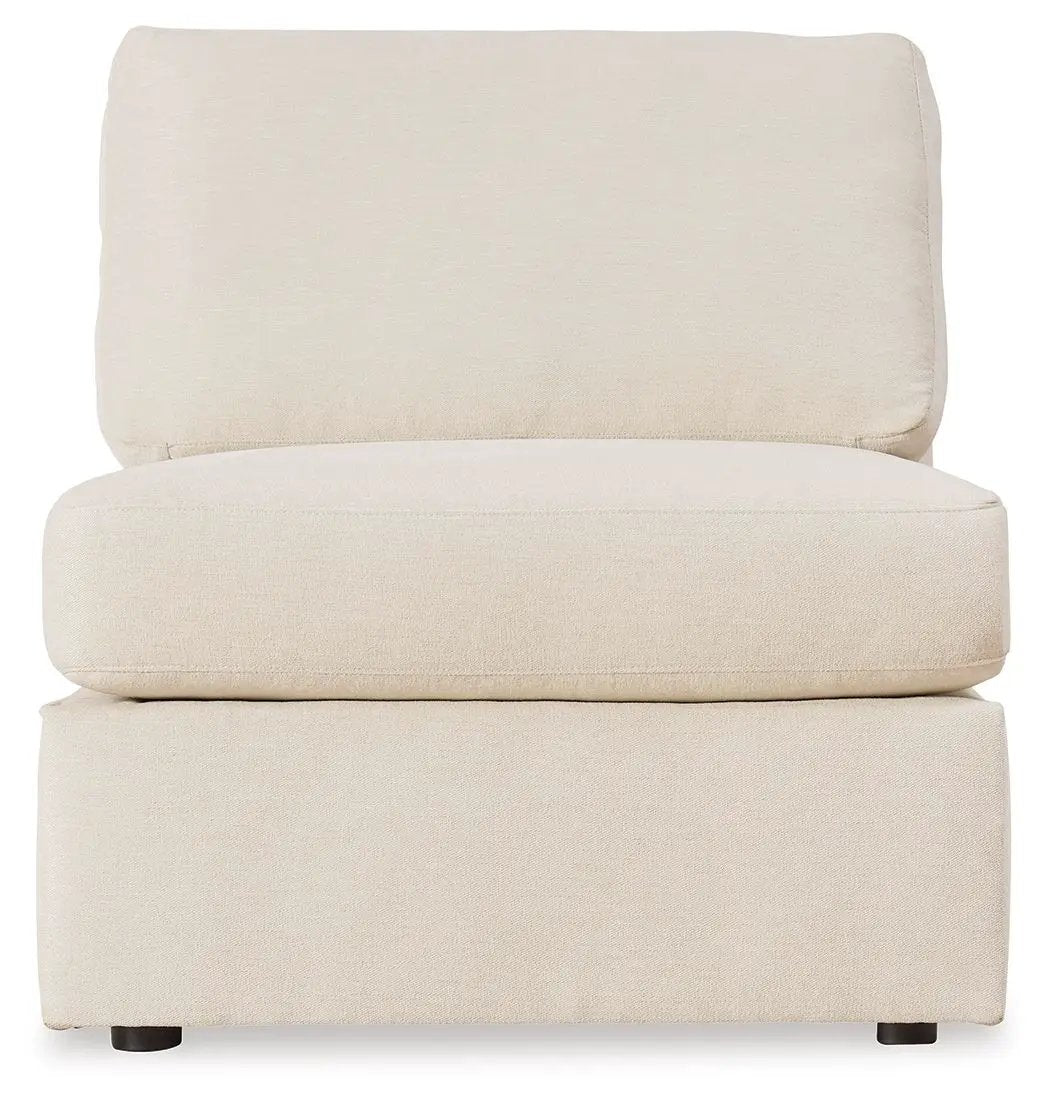 Modmax Oyster stationary sectional in beige fabric with low-back cushion on Tampa Home & Garden Store