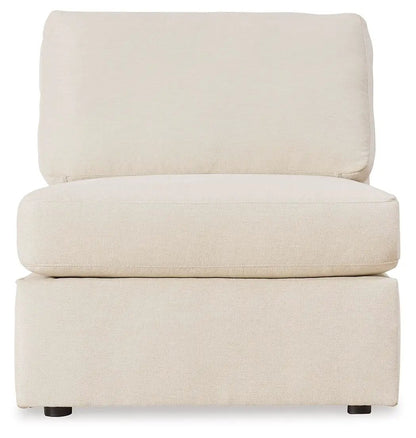 Modmax Oyster stationary sectional in beige fabric with low-back cushion on Tampa Home & Garden Store