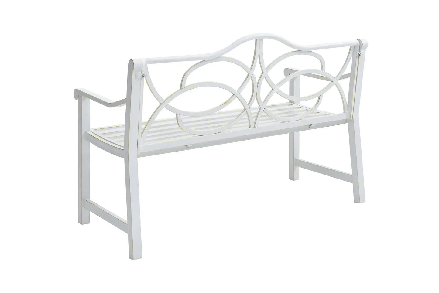 Garden Patio Bench with Backrest and Armrests