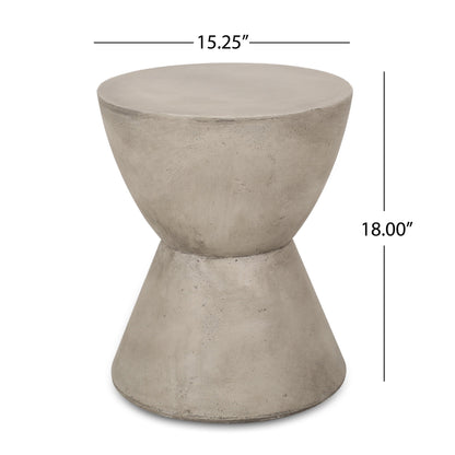 Outdoor Lightweight Concrete Side Table light gray by HouseOfZazla on Tampa Home & Garden Store