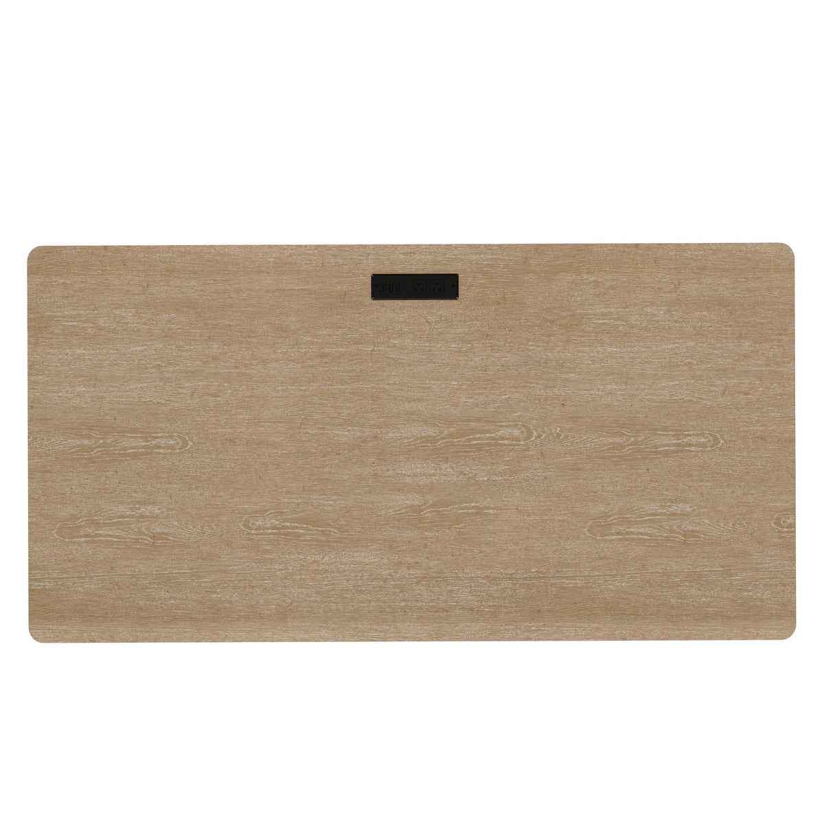 Tan wood writing desk with spacious 58-inch surface and built-in power outlets HouseOfZazla on Tampa Home & Garden Store