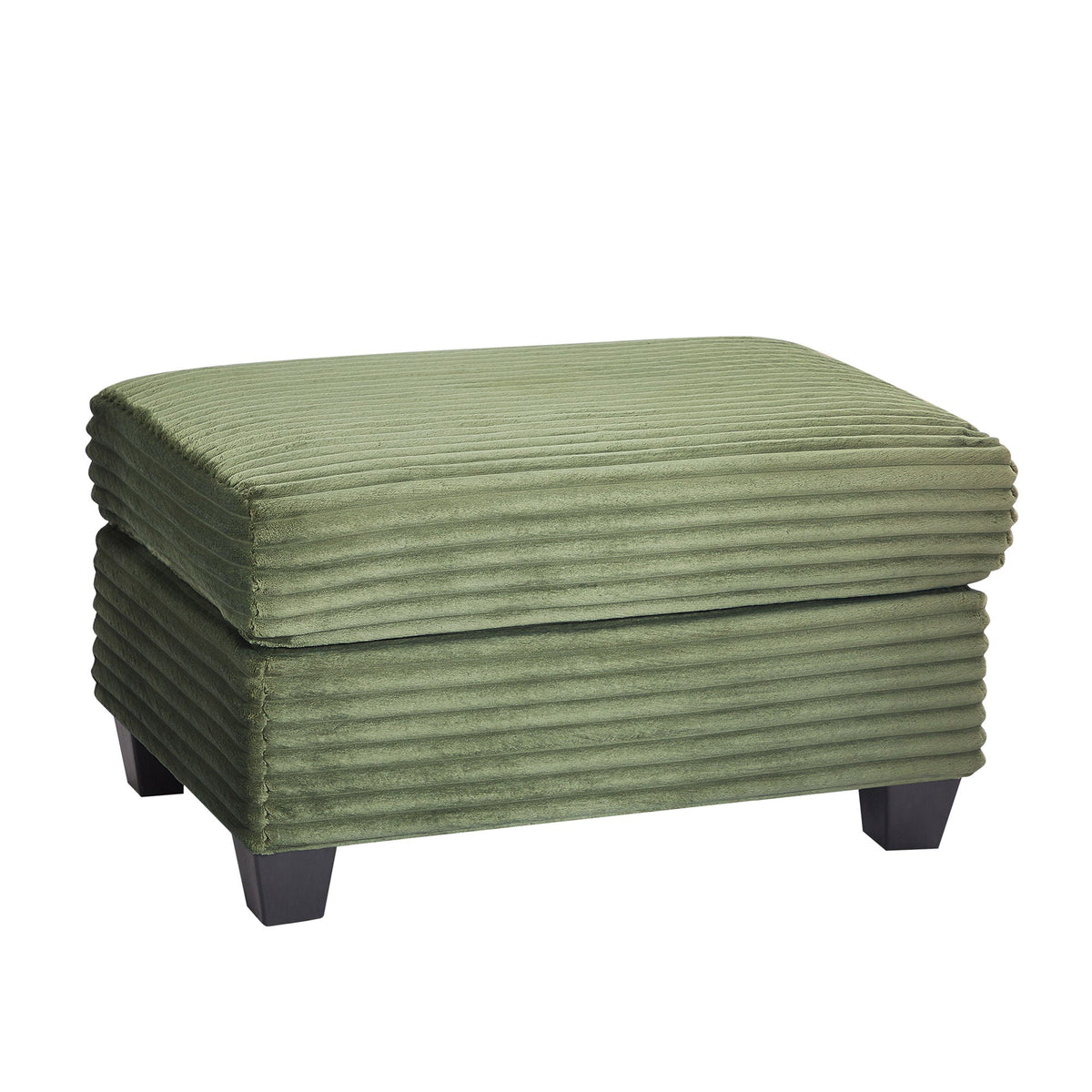 Movable green ribbed ottoman with dark legs from HouseOfZazla 2 Piece Living Room Sets on Tampa Home & Garden Store