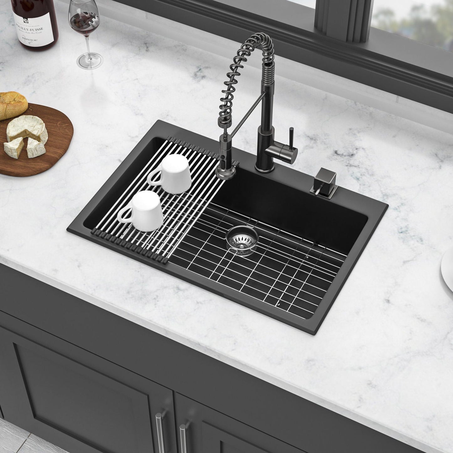 Quartz and Granite Composite Kitchen Sink