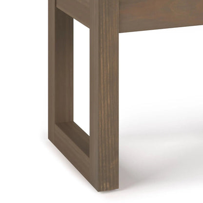 Milltown Upholstered Ottoman Bench With Driftwood